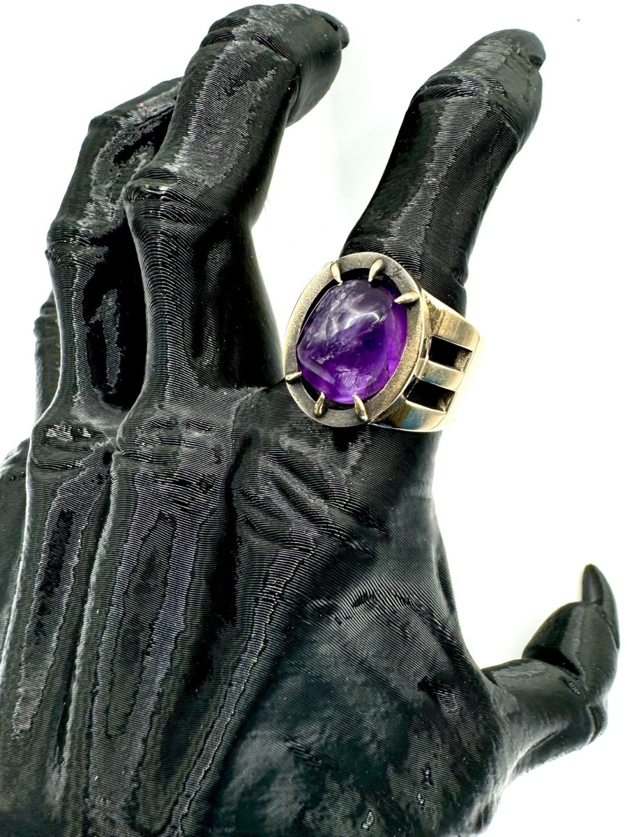 Ring of the Primal Spirit in Bronze With Amethyst - Julian The 2nd - RING - Ring of the Primal Spirit in Bronze With Amethyst