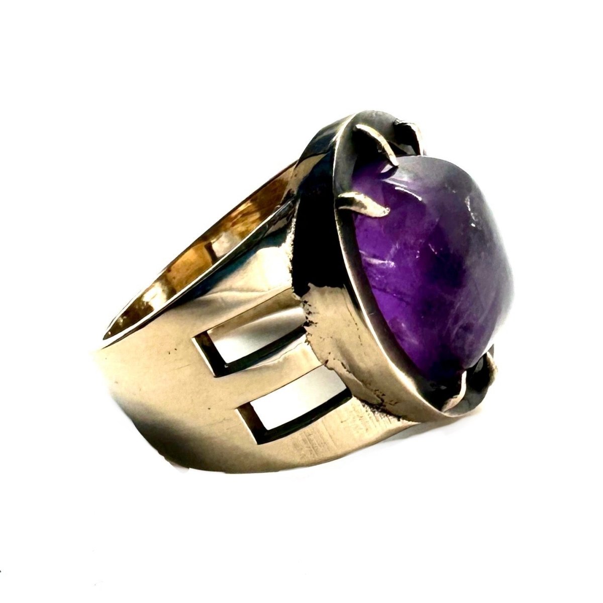 Ring of the Primal Spirit in Bronze With Amethyst - Julian The 2nd - RING - Ring of the Primal Spirit in Bronze With Amethyst