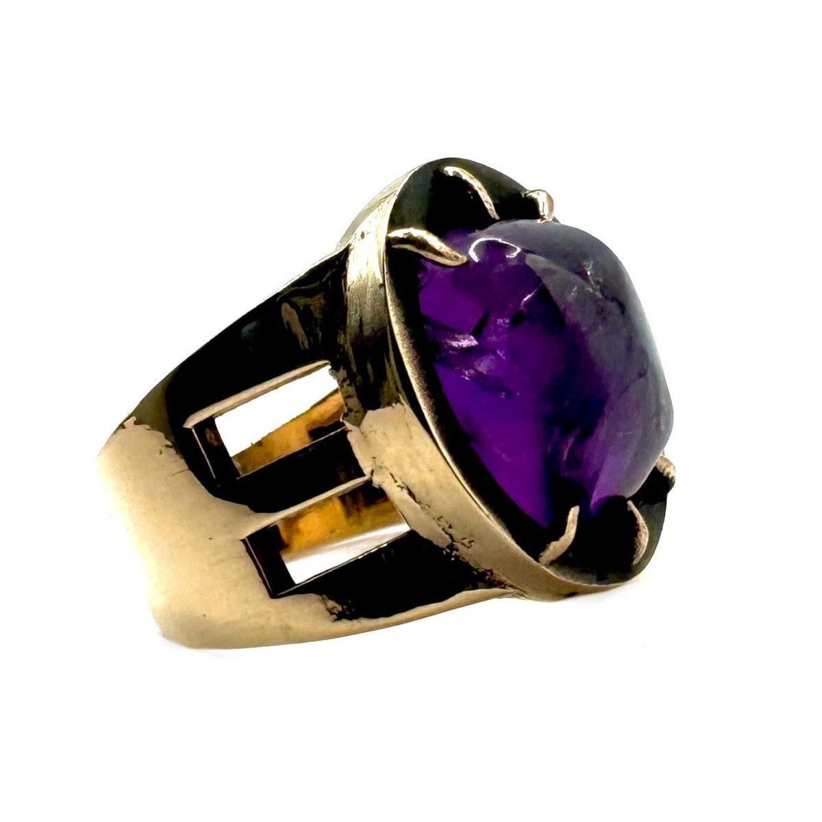 Ring of the Primal Spirit in Bronze With Amethyst - Julian The 2nd - RING - Ring of the Primal Spirit in Bronze With Amethyst