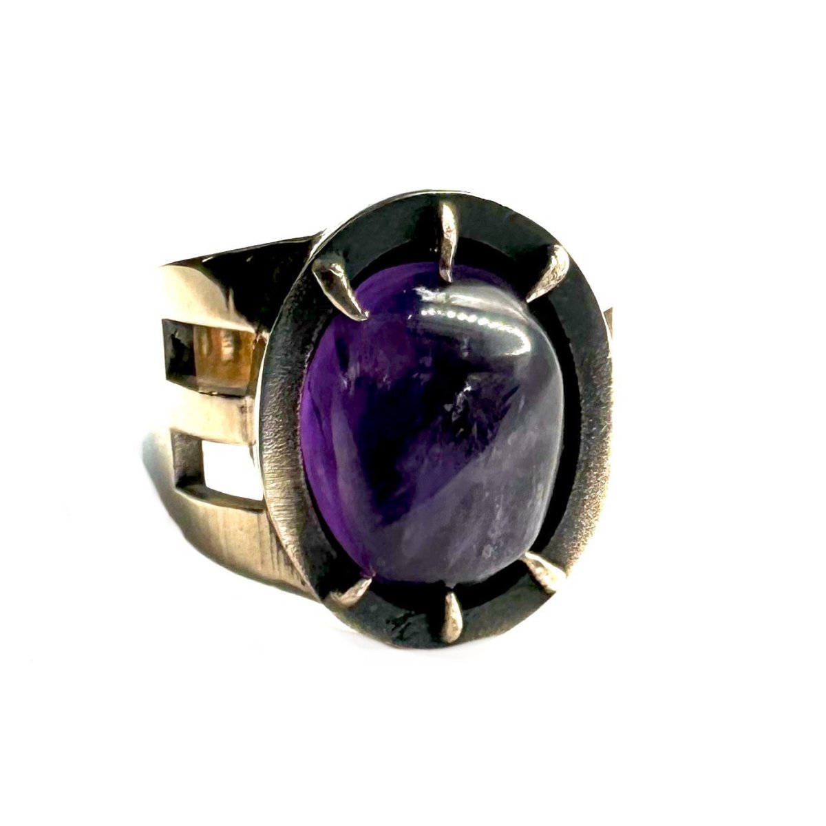 Ring of the Primal Spirit in Bronze With Amethyst - Julian The 2nd - RING - Ring of the Primal Spirit in Bronze With Amethyst