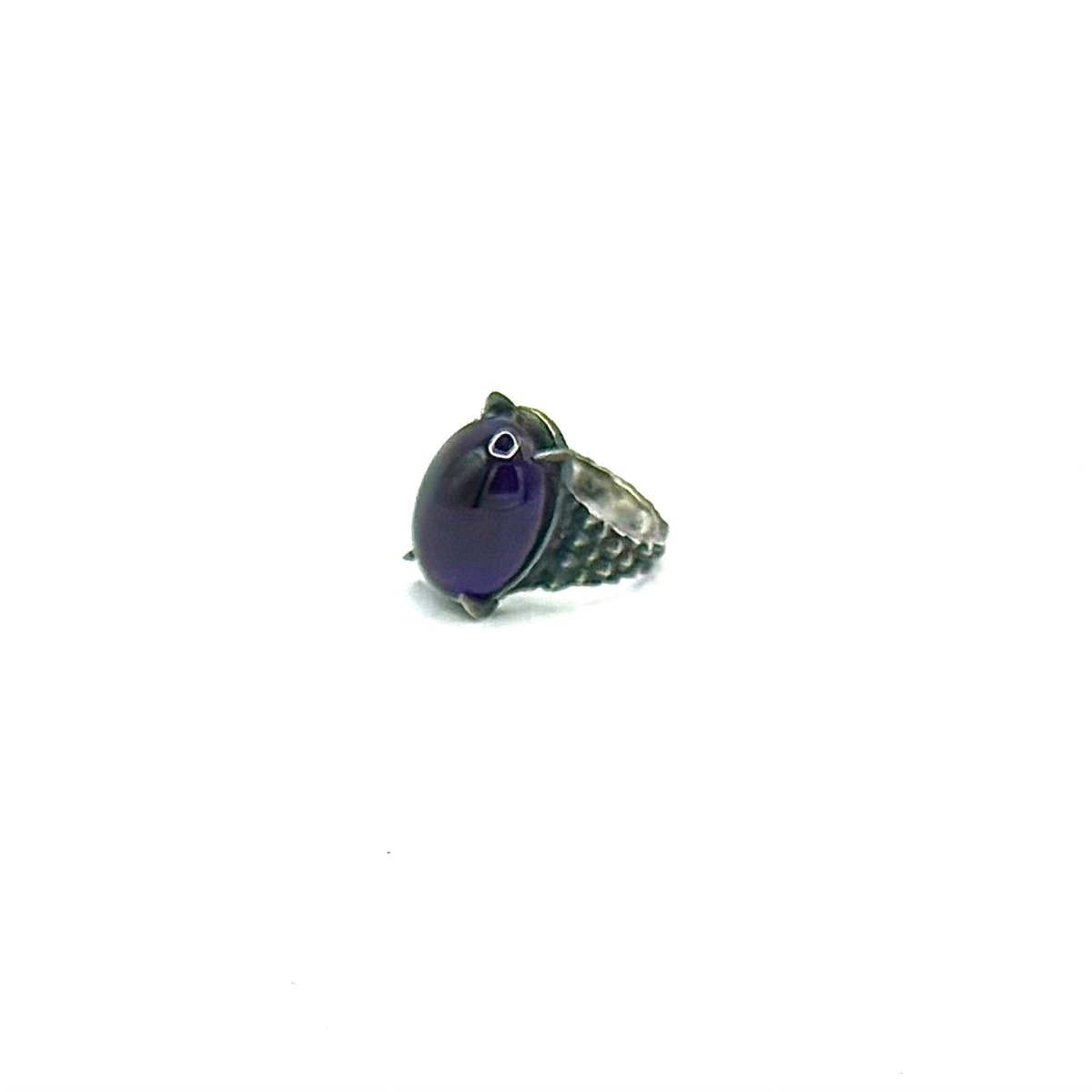 Serpent’s Claw Ring with Amethyst in Sterling Silver - Julian The 2nd - STONE RING - Serpent’s Claw Ring with Amethyst in Sterling Silver