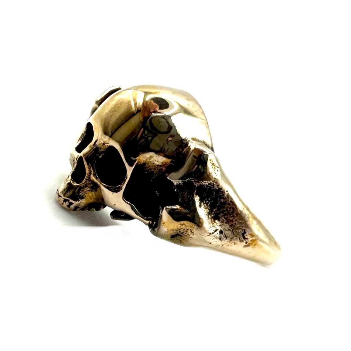 Skull Ring Sinister Sepulcher in Bronze - Julian The 2nd - RING - Skull Ring Sinister Sepulcher in Bronze