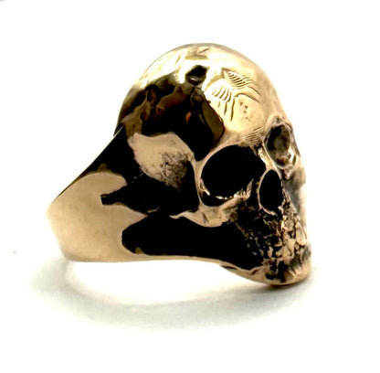 Ventil’s Sacrifice Skull Ring in Bronze - Julian The 2nd - RING - Ventil’s Sacrifice Skull Ring in Bronze