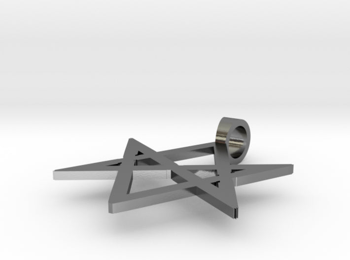 Unicursal Hexagram Sigil Pendant 3d printed
