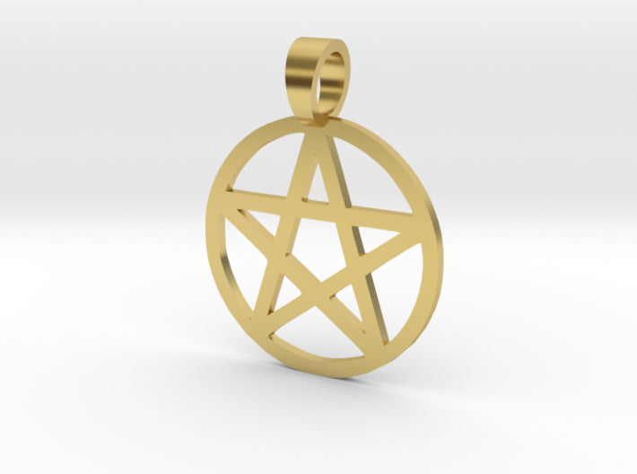 Pentacle Sigil Pendant 3d printed