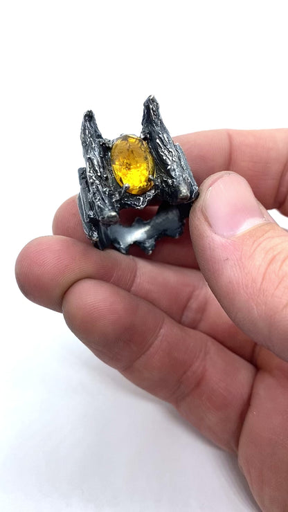 The Beast Ring in Sterling silver and Citrine