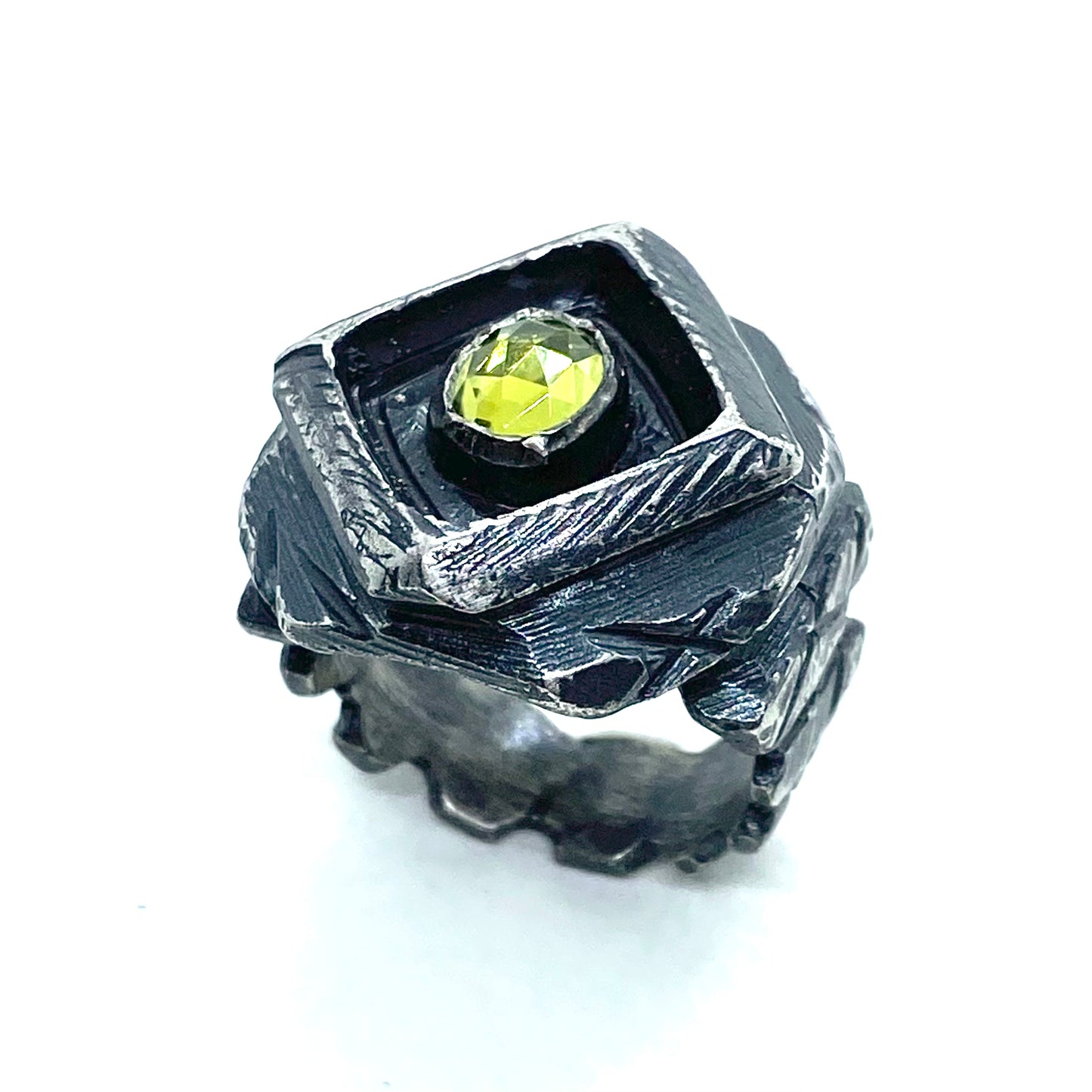 Ghost Ring in Peridot And Sterling Silver