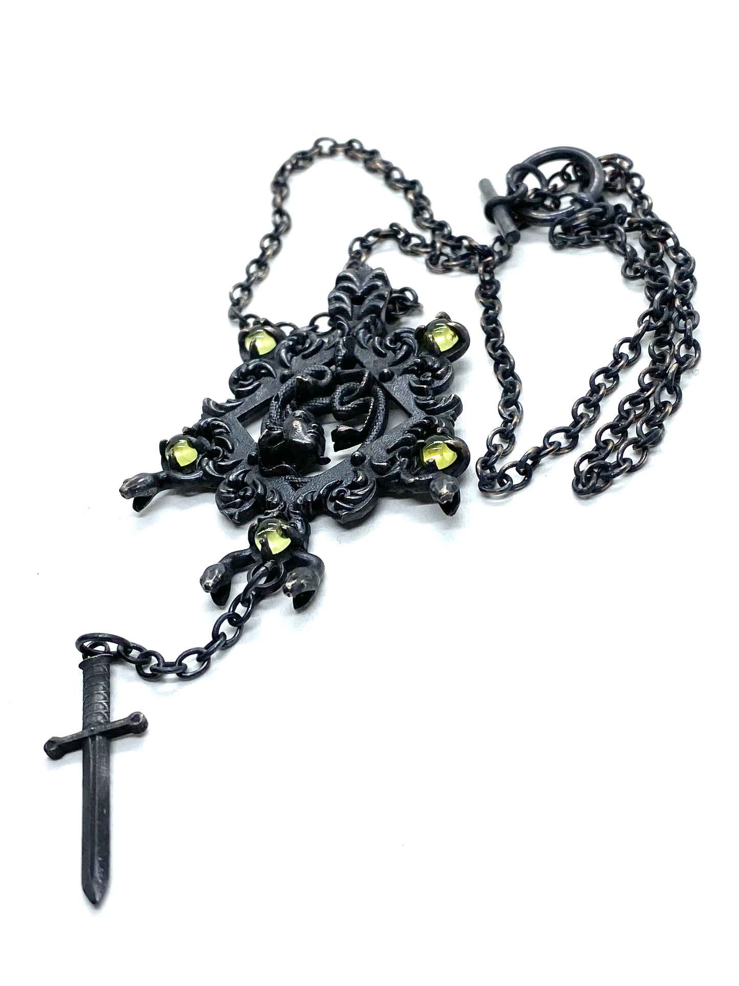 Medusa Shrine Necklace in Peridot