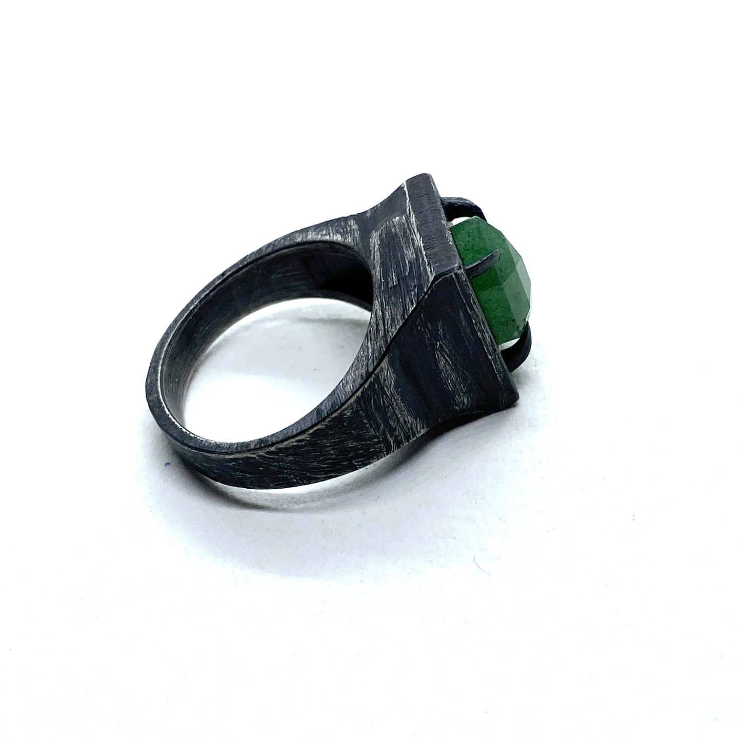 Green Strawberry Quartz Ring Sterling Silver